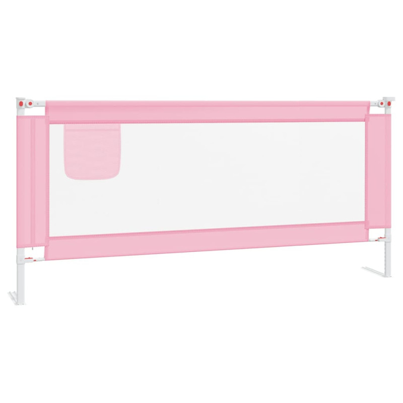 Barrière de sécurité de lit d enfant Rose 200x25 cm Tissu