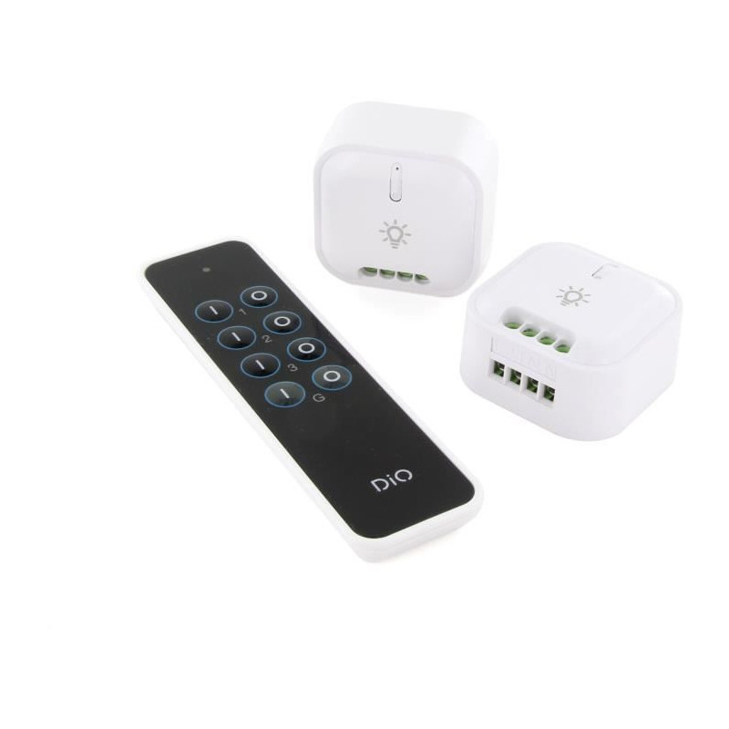 Kit 2 modules éclairage et télécommande - DIO CONNECTED HOME - 54856 - 1000W - DiO 1.0