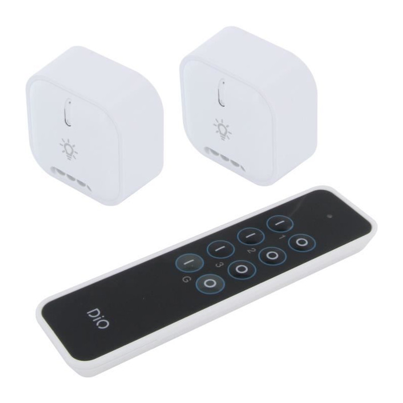 Kit 2 modules éclairage et télécommande - DIO CONNECTED HOME - 54856 - 1000W - DiO 1.0