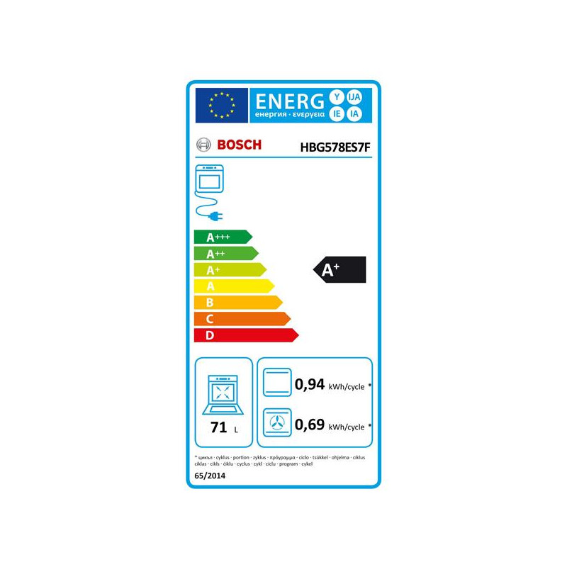 Four pyrolyse Softclose - SER6 - Inox - Volume four (L): 71 l - 9 modes BOSCH - HBG578ES7F