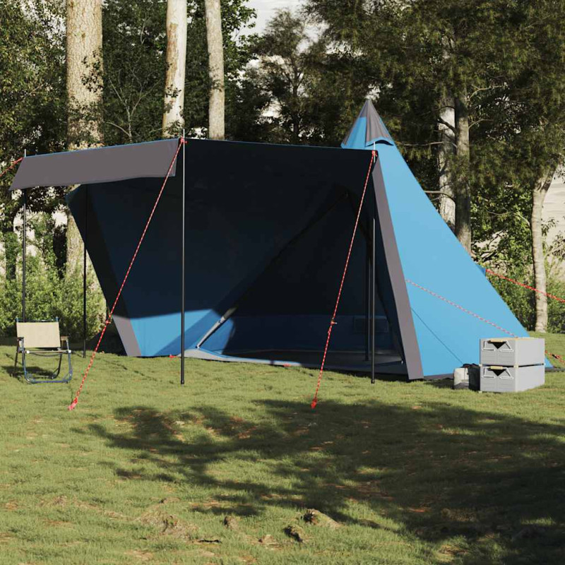 Tente familiale tipi 6 personnes bleu imperméable