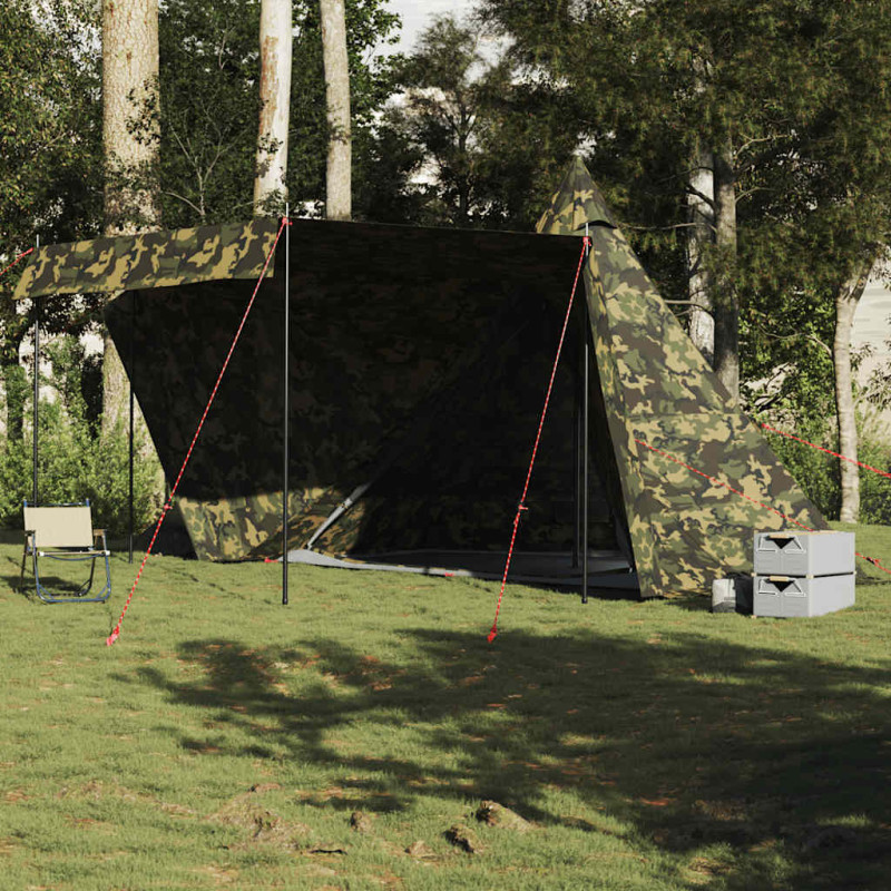 Tente familiale tipi 6 personnes camouflage imperméable