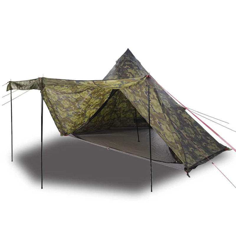 Tente familiale tipi 6 personnes camouflage imperméable