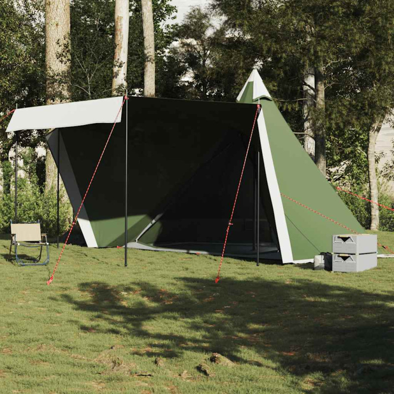 Tente familiale tipi 6 personnes vert imperméable