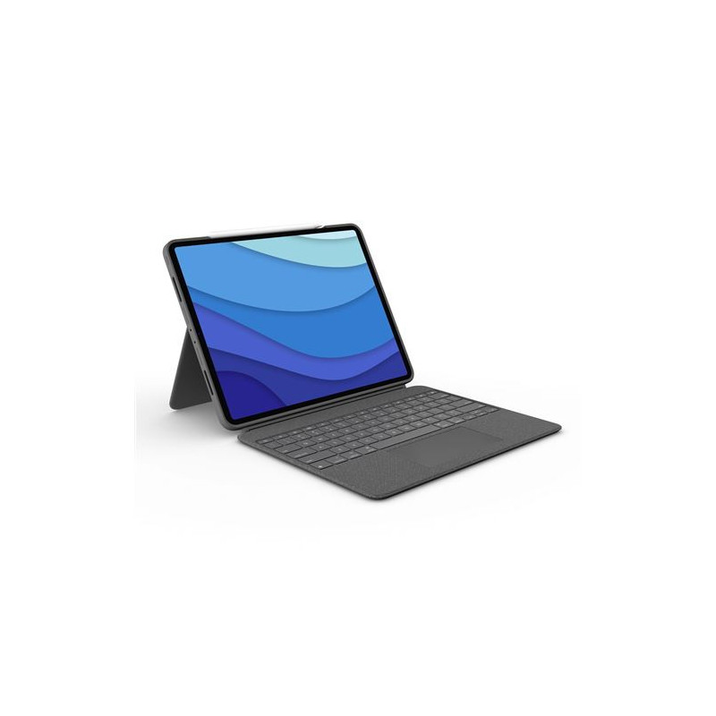 Etui clavier rétroéclairé avec pavé tactile pour iPad Pro 12,9" Logitech Combo Touch Gris