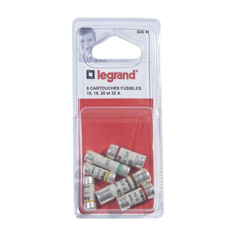 LEGRAND 6 cartouches fusibles pour tableau dabonne EDF sans voyant