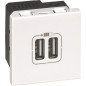 LEGRAND Prise double USB 2400 mA - 2 modules