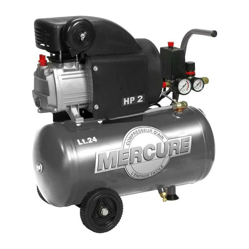 MERCURE Compresseur dair  horizontal - 24 L - 2 CV