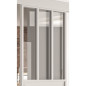 OPTIMUM Kit porte coulissante ATELIER blanc structure + rail + cache rail - 204 x 83 cm - verre transparent