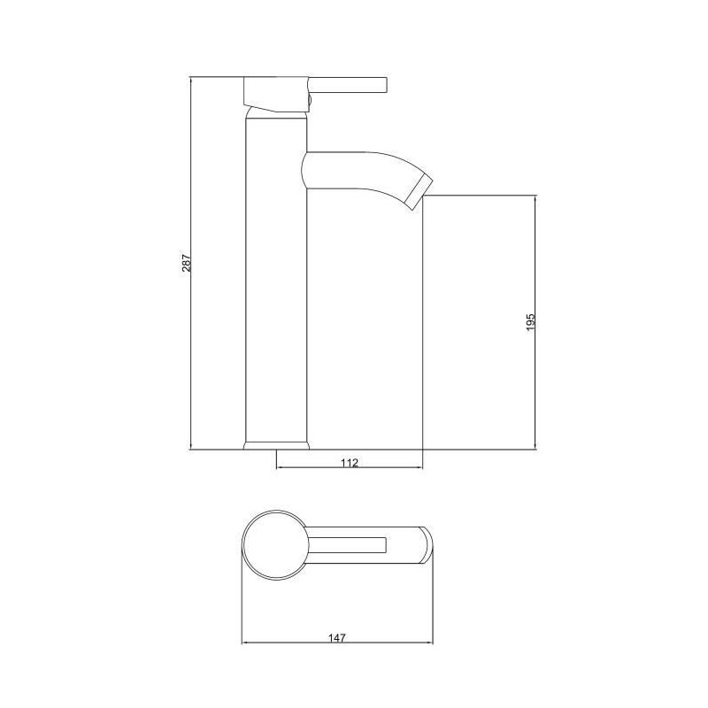 ROUSSEAU Robinet mitigeur lavabo Ilo Haut