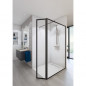 Saint-Gobain Paroi de douche en kit BALEARES ATELIER N?4 - Verre Timeless 8 mm trempe - L.120 cm x H.198 cm - Profile Noir