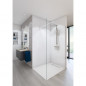 Saint-Gobain Paroi de douche en kit BALEARES CLAIRE - Verre Timeless 8 mm trempe - L.90 cm x H.198 cm - Profile Aspect chrome