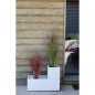 EDA PLASTIQUE Jardiniere Graphit Up - 57 L - Dimensions 79,5 x 29,5 x 29,5 cm - Blanc ceruse