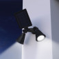 LUMISKY Projecteur double spot solaire exterieur etanche avec detecteur- 12 LEDs - 600 Lm