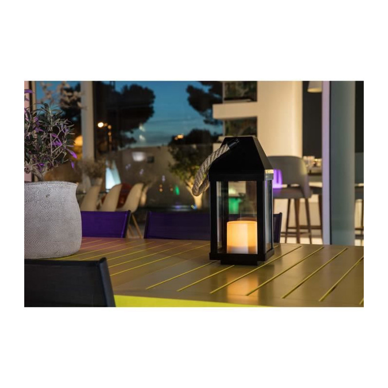 LUMISKY Lanterne solaire LED - O13,5x30,2cm - Blanc chaud