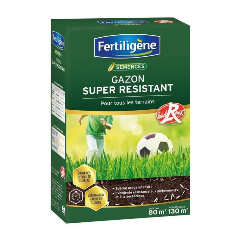 FERTILIGENE Gazon Super Resistant Tous Terrains - 2 kg