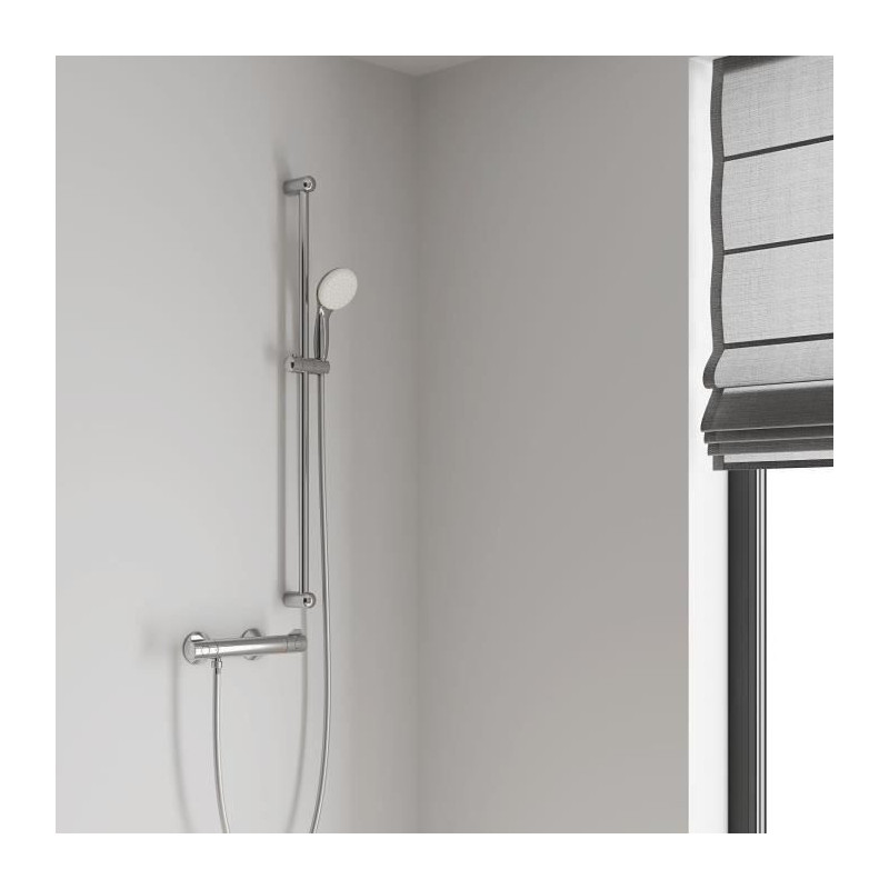 GROHE Mitigeur thermostatique douche Grohtherm 800 34562000 - Limiteur de temperature - Econome deau - Chrome