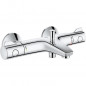 GROHE Mitigeur thermostatique bain/douche  1/2  mural Grohtherm 800 - Limiteur de temperature - Economie deau - Chrome