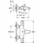 GROHE Mitigeur thermostatique bain/douche  1/2  mural Grohtherm 800 - Limiteur de temperature - Economie deau - Chrome