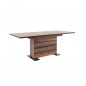 Table a manger extensible - Boise Old Style et noir - MANHATTAN - L 160-200 x P 90 x H 75 cm