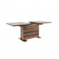 Table a manger extensible - Boise Old Style et noir - MANHATTAN - L 160-200 x P 90 x H 75 cm