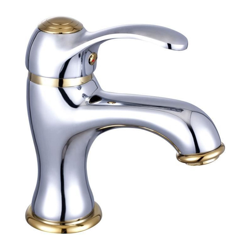 ROUSSEAU Robinet mitigeur lavabo Glenan - Chrome et or