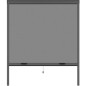 Moustiquaire de fenetre L160 x H170 cm en aluminium  gris anthracite - Recoupable en largeur et hauteur