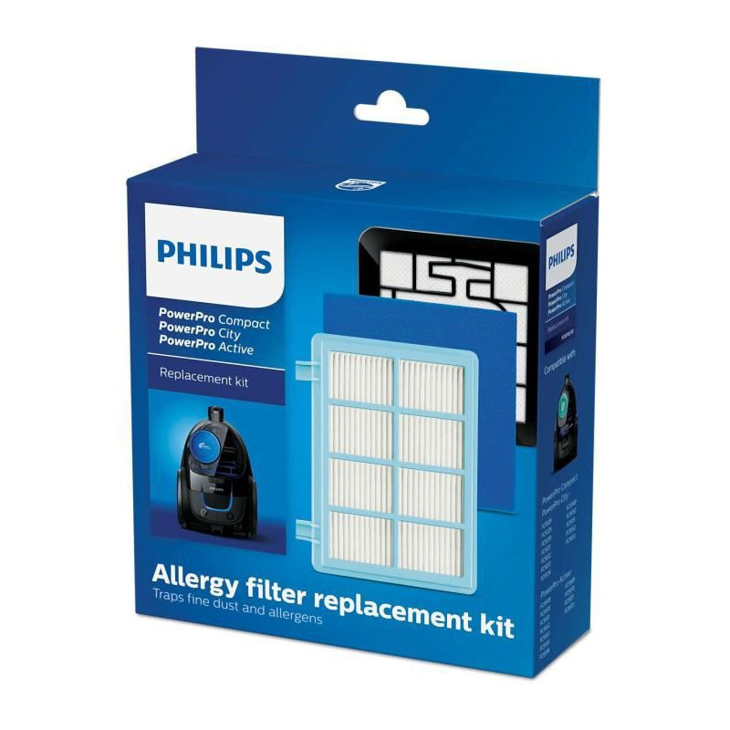 Kit de rechange PHILIPS FC8010/02 Compatible PowerPro Compact et PowerPro Active