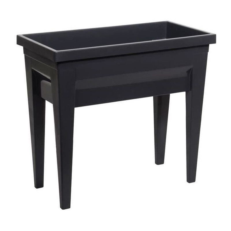 EDA Espace potager avec table City Veg+Table - 73 x 38,5 x H 68 cm - 57 L - Gris anthracite