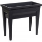 EDA Espace potager avec table City Veg+Table - 73 x 38,5 x H 68 cm - 57 L - Gris anthracite