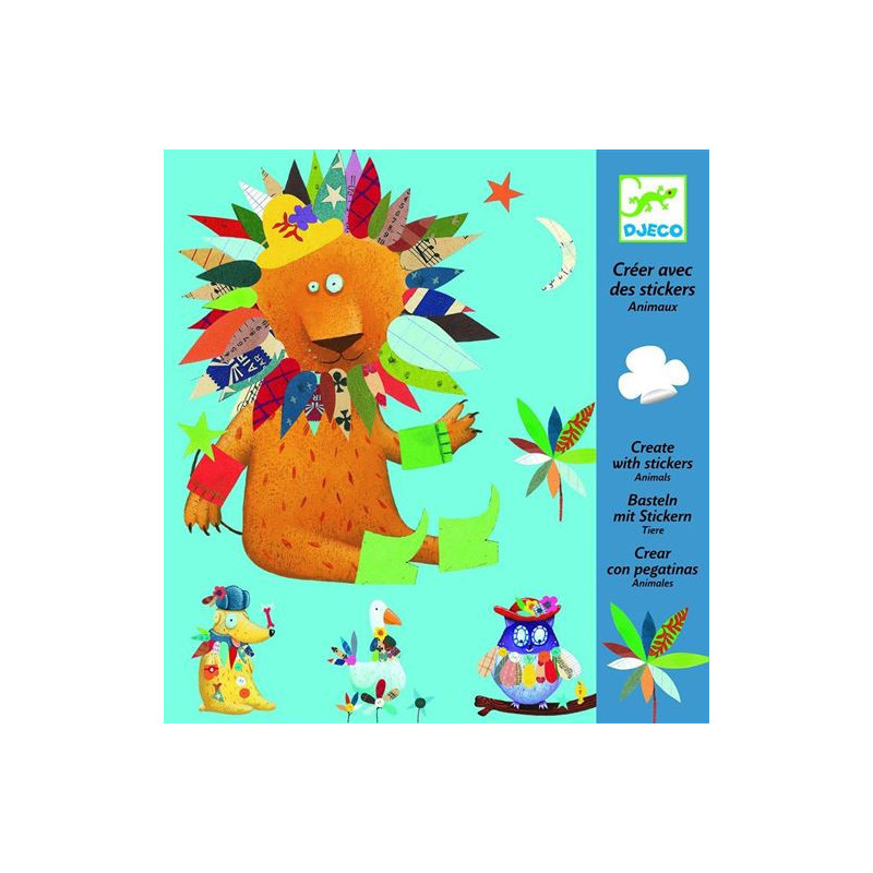 Kit créatif Djeco Créer des animaux avec des stickers