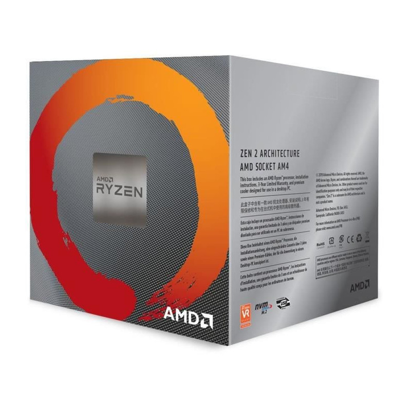 AMD Processeur Ryzen 7 3800X Wraith Prism cooler