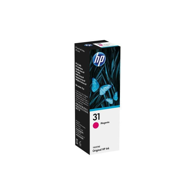 HP 31 Bouteille dencre magenta authentique 70 mL 1VU27AE pour HP Smart Tank 455/457/513/Plus 555/Plus 559/Plus 570/Plus 655