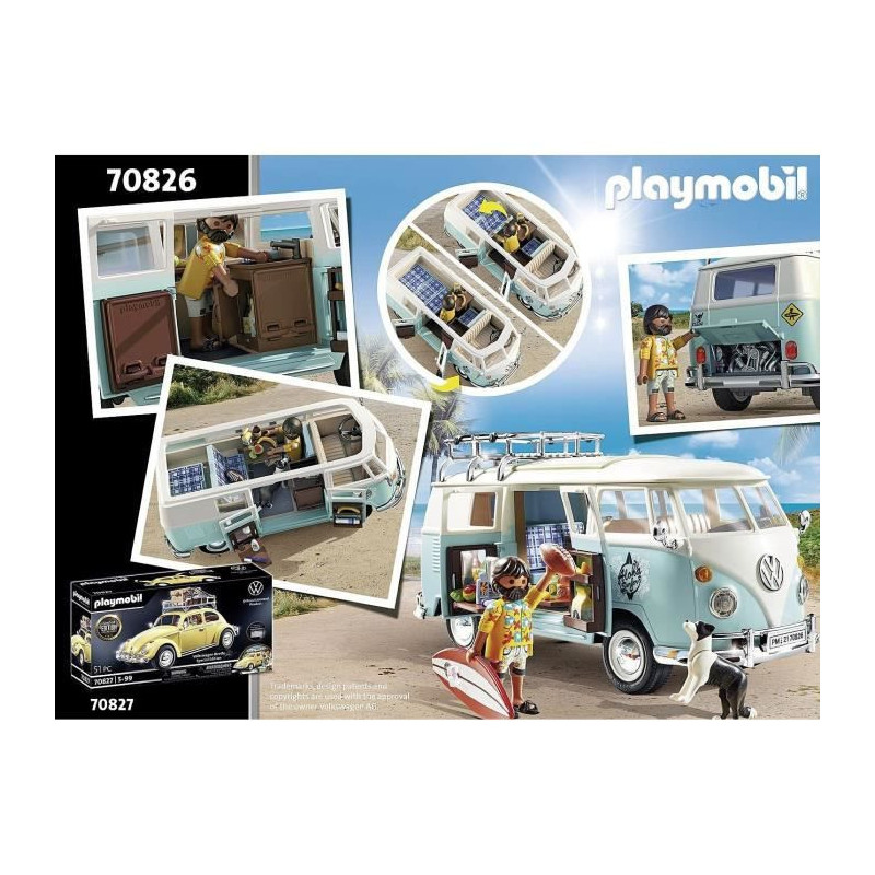 Playmobil 70826 Volkswagen T1 Combi - Edition spéciale : : Jeux et  Jouets