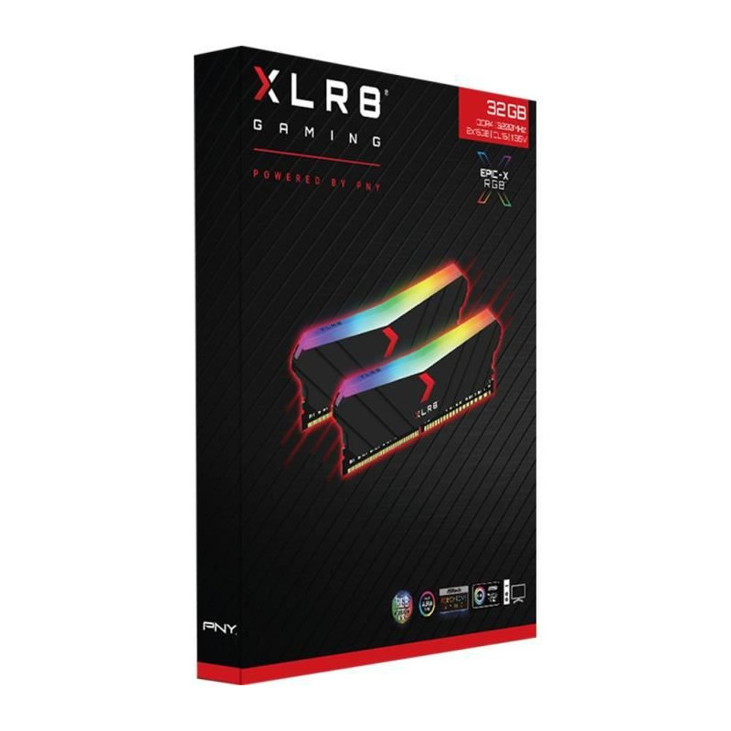 PNY XLR8 GAMING EPIC-X RGB 16Go (2x8Go) DDR4 3200MHz - Mémoire PC PNY sur