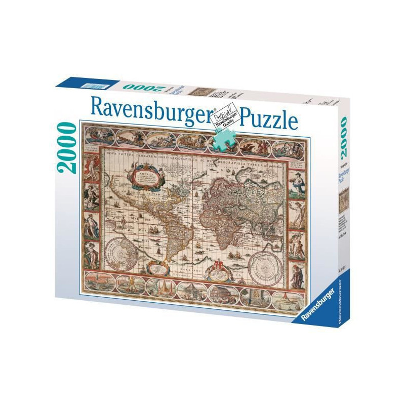 Puzzle 2000 pieces - Mappemonde 1650 - Ravensburger - Puzzle adultes - Des 14 ans