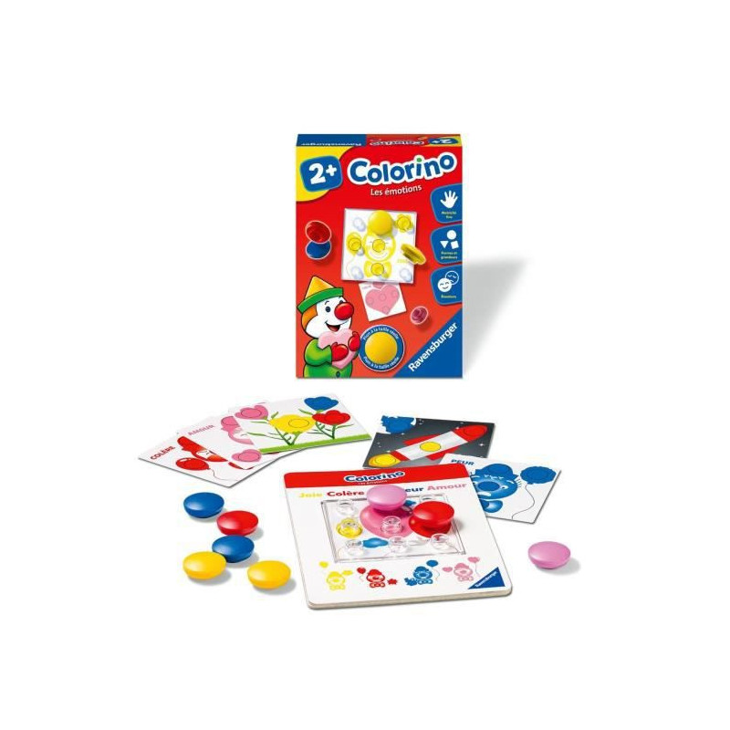 Colorino Les emotions - Jeu educatif - Apprentissage des couleurs - Activites creatives enfant - Ravensburger - Des 2 ans