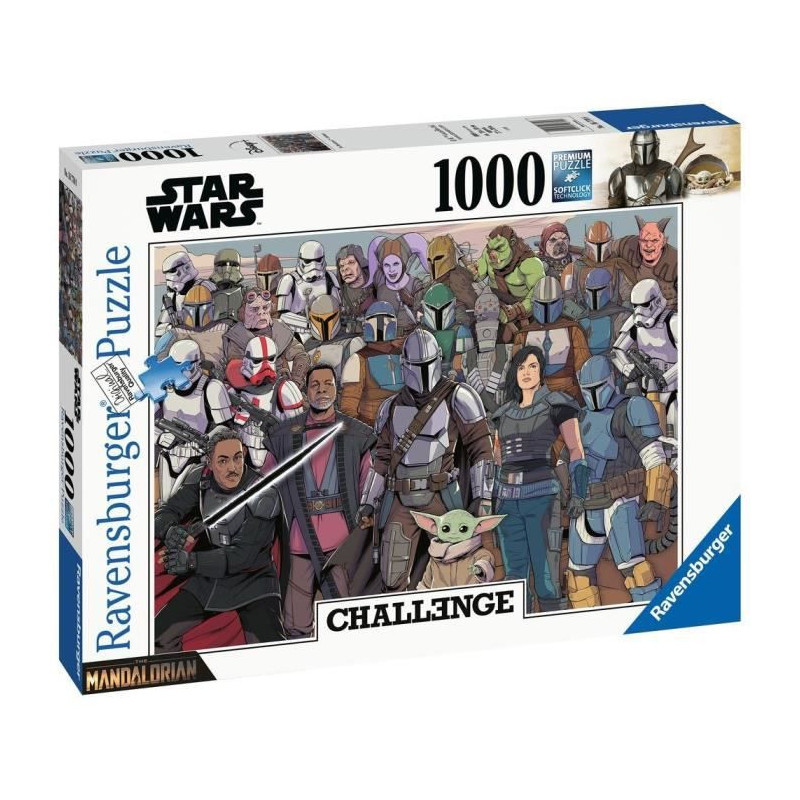 STAR WARS Puzzle 1000 pieces - Baby Yoda - Ravensburger - Puzzle adultes - Collection Challenge Puzzle - Des 14 ans