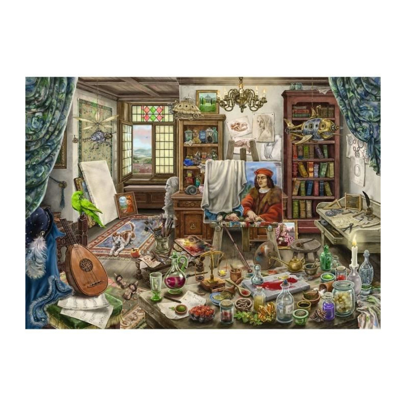 Escape puzzle - Atelier dartiste - Ravensburger - Puzzle Escape Game 759 pieces - Des 14 ans