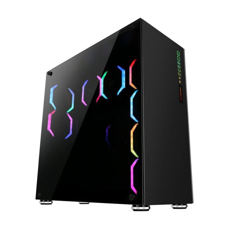 ABKONCORE BOITIER PC R780 Sync - retro eclairage RGB - Noir - Verre trempe - Format E-ATX ABKO-RMS-780-SYNC