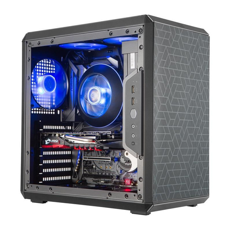 COOLER MASTER LTD BOITIER PC Q500L - Gaming - 2xFiltres Magnetiques - Noir - Verre trempe - Format ATX MCB-Q500L-KANN-S00