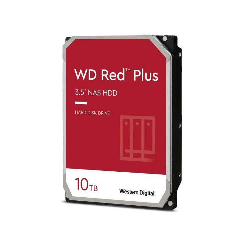 WD RedTM Plus - Disque dur Interne NAS - 10To - 7200 tr/min - 3.5 WD101EFBX