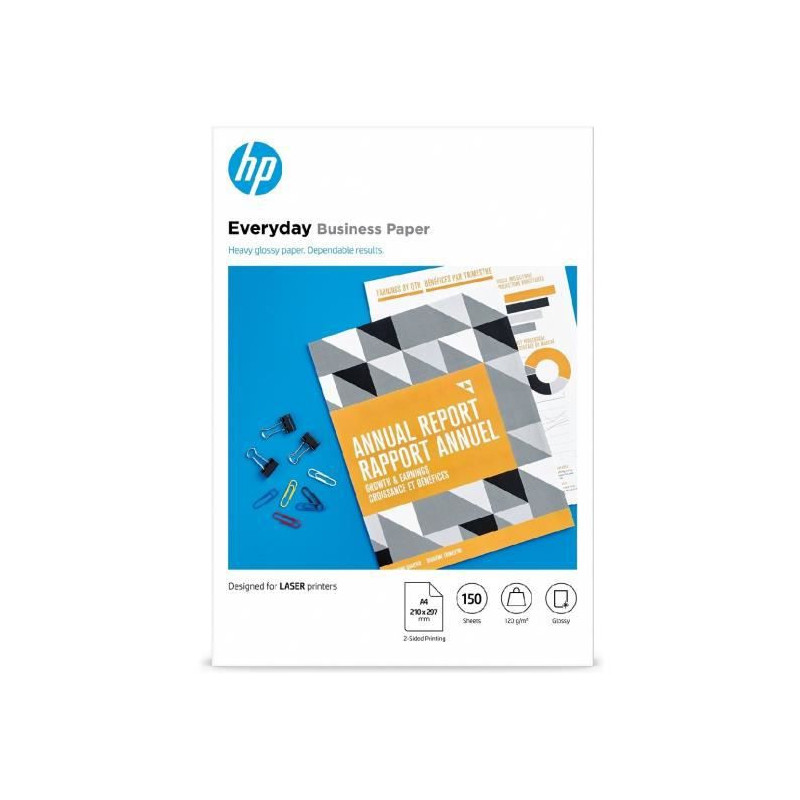 Papier professionnel HP Everyday, brillant, 120 g/m2, A4, 150 feuilles 7MV82A