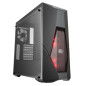 COOLER MASTER LTD BOITIER PC MasterBox K500L - avec RED LED fan - Noir - Verre trempe - Format ATX MCB-K500L-KANN-S00