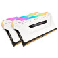 CORSAIR Memoire PC DDR4 - Vengeance RGB Pro Series 16Go 2x8Go - 3200 MHz - CL16 - Blanc CMW16GX4M2C3200C16W