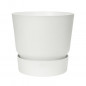 ELHO Pot de fleurs rond Greenville 30 - Exterieur - O 29,5 x H 27,8 cm - Blanc