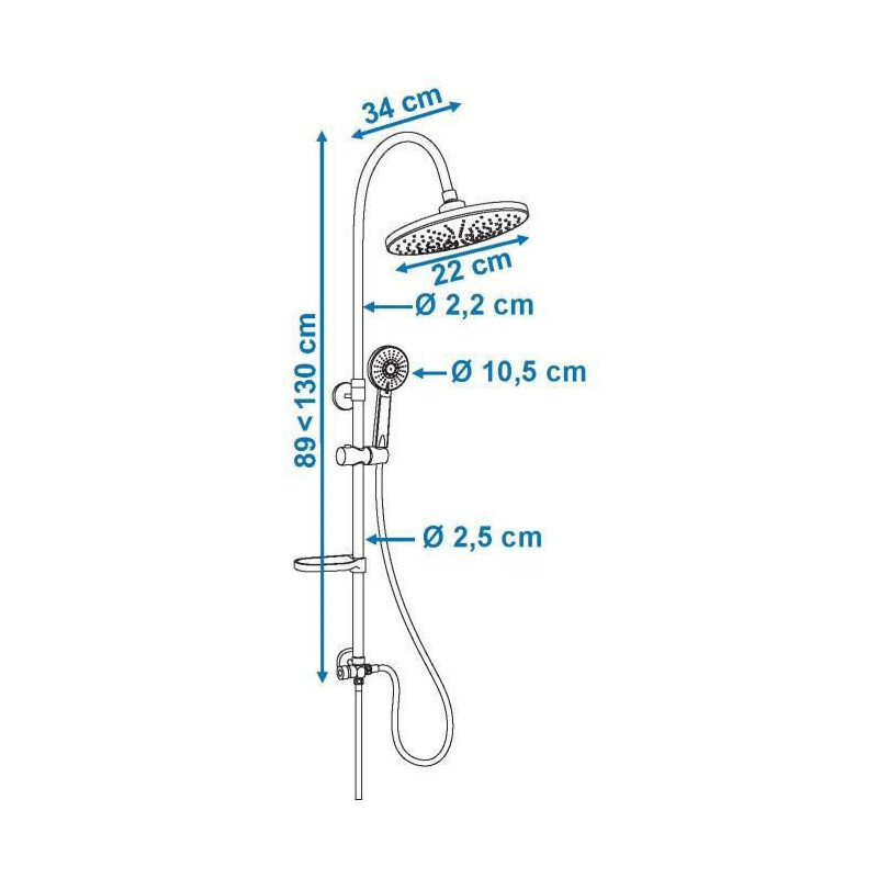 Colonne de douche sans robinetterie RETRO - Rousseau