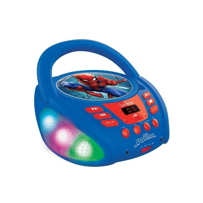 Lecteur CD Bluetooth Spider-Man avec Effets Lumineux