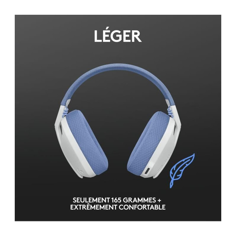 Logitech G435 Lightspeed Stereo Blanc - Micro-casque 