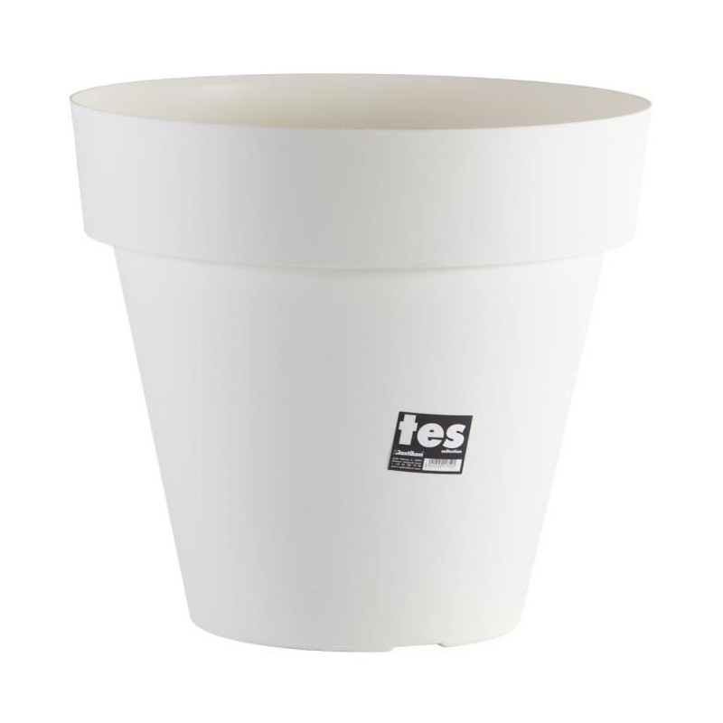 PLASTIKEN Pot de fleurs Tes - 48 cm - Blanc